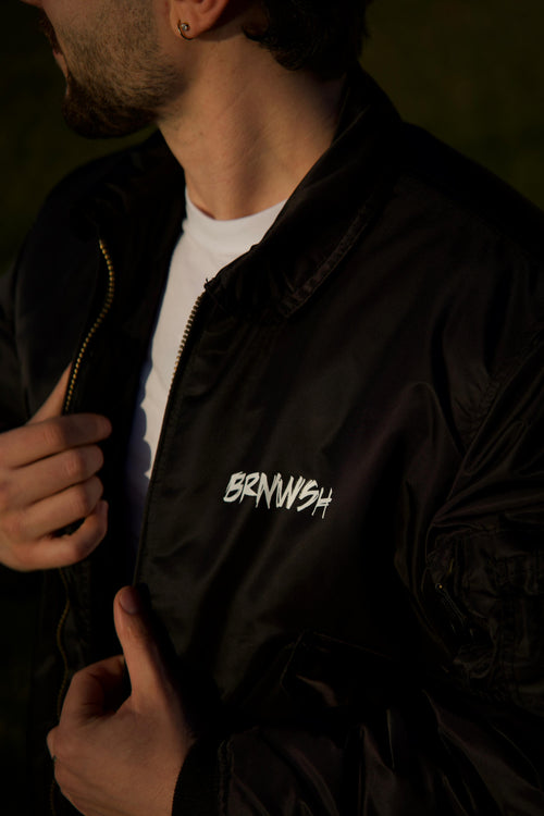 BRNWSH Bomberjacke Schwarz